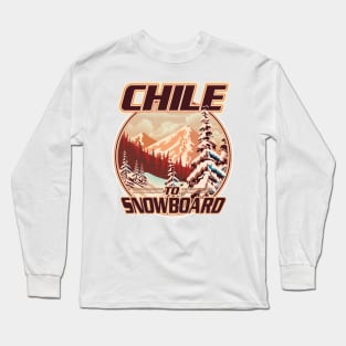 Chile Snowboarding logo Long Sleeve T-Shirt